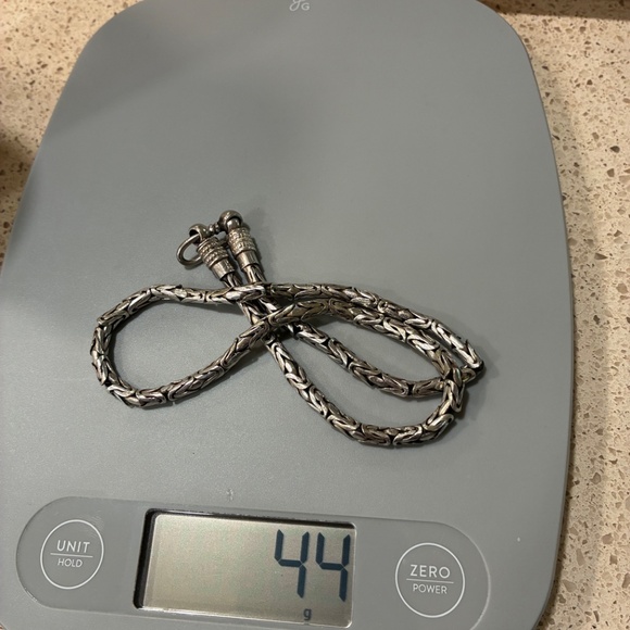 Sterling Silver Bali Byzantine Necklace - Picture 4 of 4